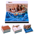 2026 Pirate Ship 3D Paper Carving Calendar | Creative Memo & Desk Art